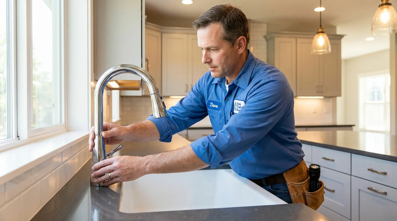 Kitchen faucet installation by Johns Plumbing LLC in White Sulphur Springs